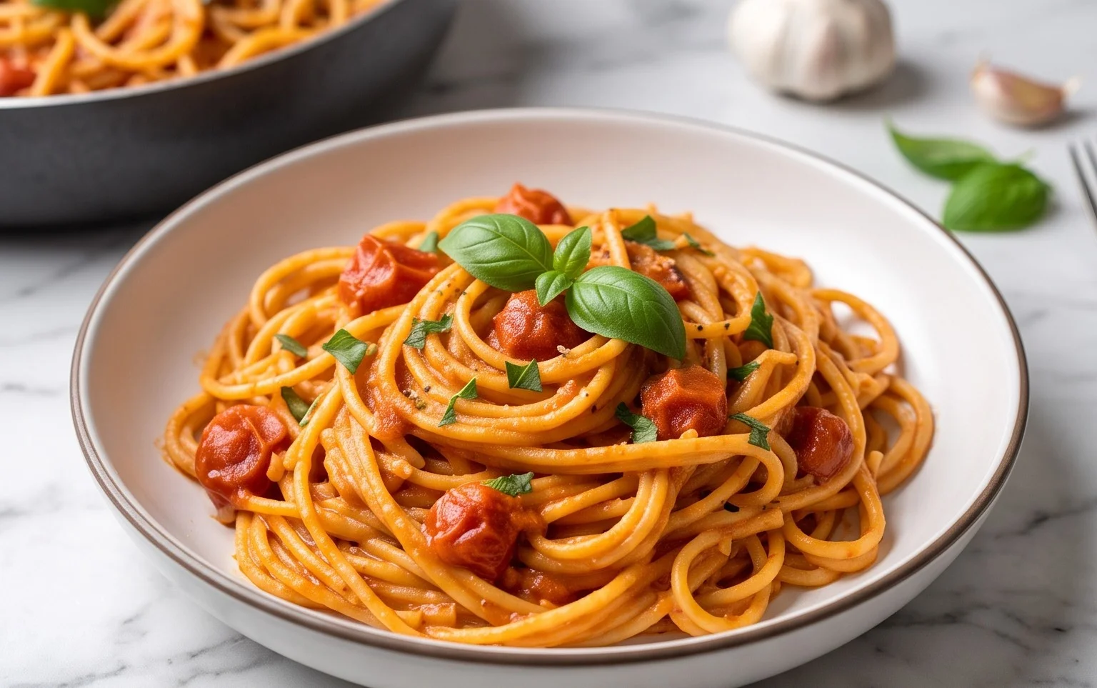 Easy One Pot Creamy Tomato Pasta Recipe