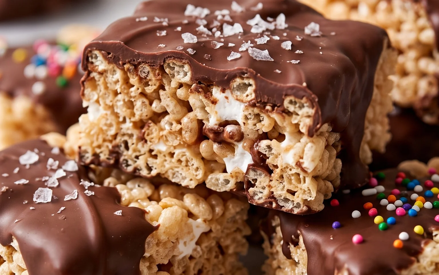 Chocolate Dipped Rice Krispie Treats